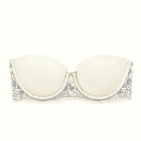 Aerie Real Happy Ivory Strapless Multiway Bra - Picture 1 of 16
